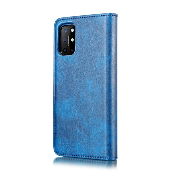 DG.MING OnePlus 8T Äkta Läder Plånboksfodral Blå