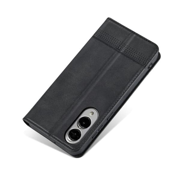 AZNS Samsung Galaxy S25 Edge Plånboksfodral Konstläder - Svart