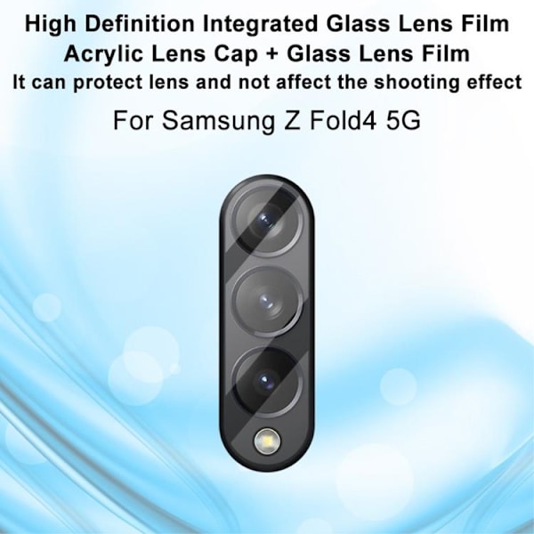 [2-PACK] Galaxy Z Fold 4 Kameralinsskydd i Härdat glas 3D - Clear
