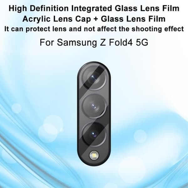 [2-PACK] Galaxy Z Fold 4 Kameralinsskydd i Härdat glas 3D - Clear Transparent
