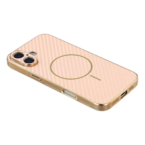Mobilskal till iPhone 17 MagSafe Carbon Fiber Electroplated - Rosa Rosa