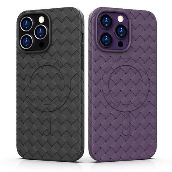 iPhone 15 -puhelimen kuori Magsafe Woven - Lila Lila