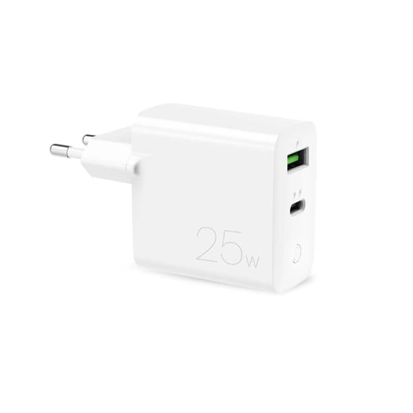 Puro Snabbladdare 25W Power Delivery USB-A USB-C - Vit