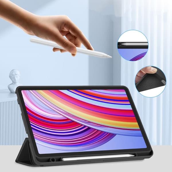 Tech-Protect Xiaomi Redmi Pad Pro Fodral med pennfack - Svart Svart