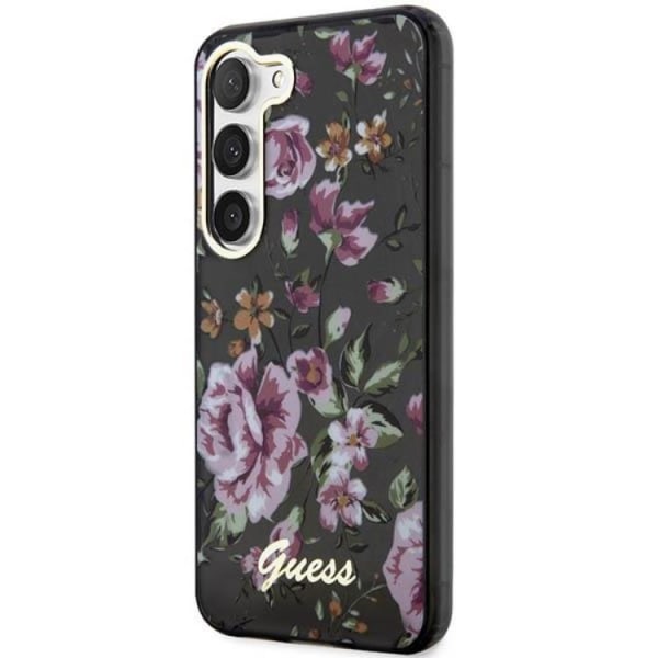 Guess Galaxy S23 Mobile Case Flower Collection - musta