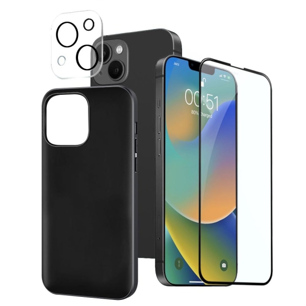 [3-PACK] BOOM iPhone 14 Plus Skal Kameralinsskydd i Härdat glas
