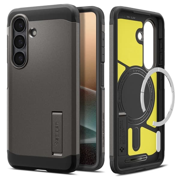 Spigen Mobilskal För Galaxy S26 Plus MagSafe Tough Armor - Gunmetal Brun