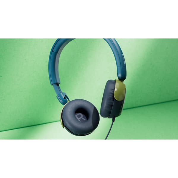 PHILIPS On-Ear Hörlurar Barn Volymbegränsning 85dB Kabel - Blågrön kristall Blå