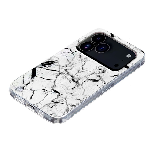 Mobilskal till iPhone 17 Pro Max Marble Pattern Printing Soft - Vit Vit