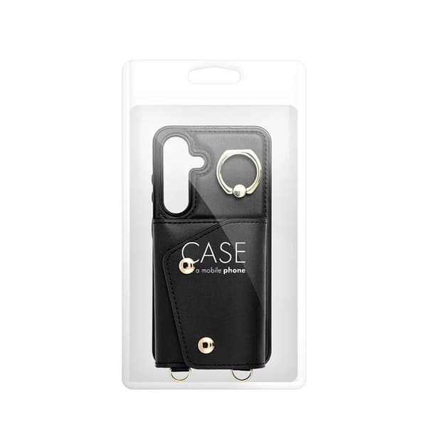 Telefontaske til Galaxy S25 Edge Wonder Kortholder - Sort Svart