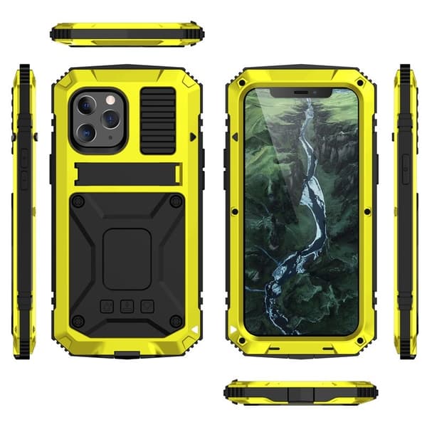 R-JUST Mobilskal till iPhone 12 Pro Max Shockproof Gult Fodral