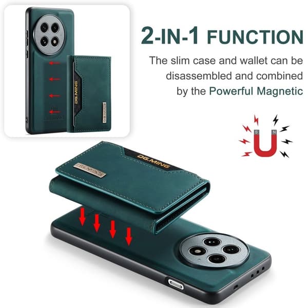 DG.MING M2 Series Mobilskal till OnePlus 13 PU PC TPU Grön