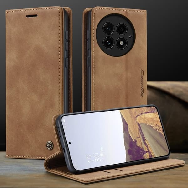 CASEME 013 Plånboksfodral för OnePlus 13 KonstLäder - Brun
