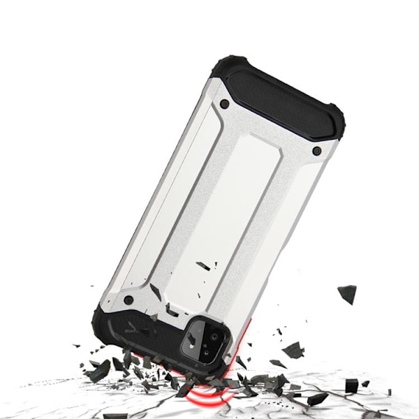 Galaxy A22 5G Skal Hybrid Armor Tough Rugged - Svart Svart