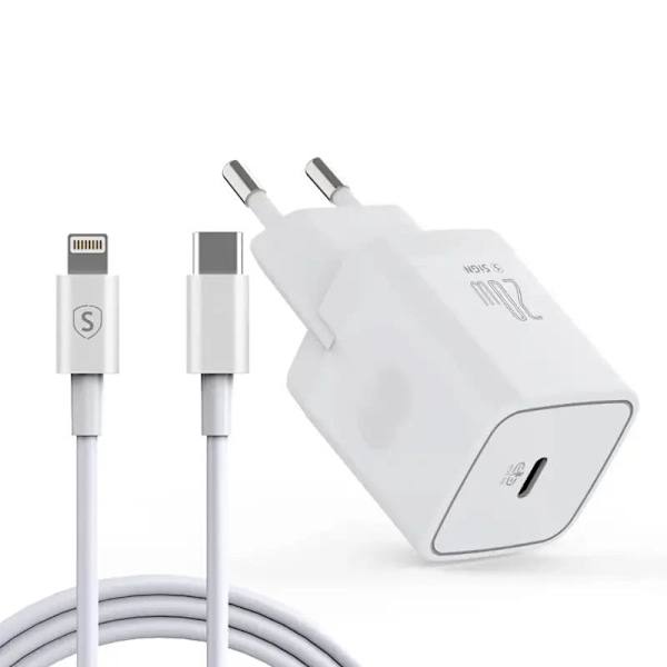 SiGN Extrem Snabbladdare USB-C PD & USB-C till Lightning Kabel 1m,20W