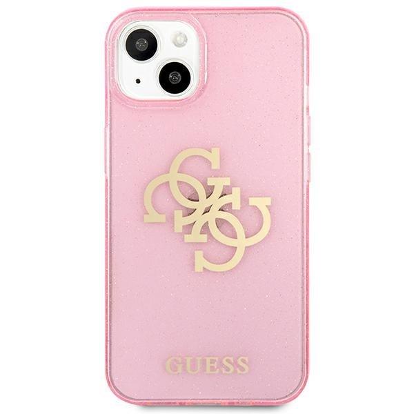 Guess Glitter 4g Big Logo Skal iPhone 13 Mini - Rosa Rosa