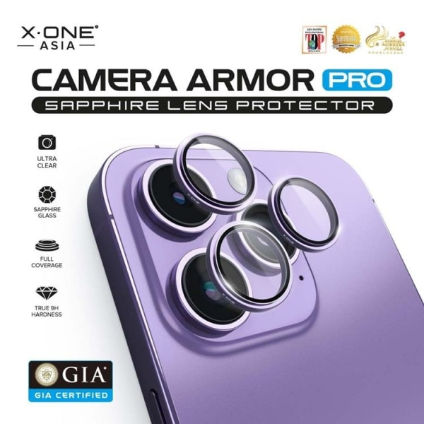 X-One iPhone 15 Plus/15 Kamerans linsin suojakalvo Karkaistu lasi Armor Pro