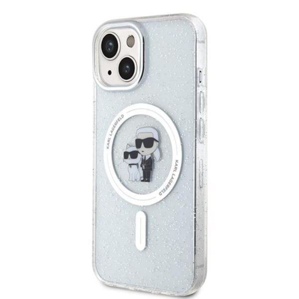 Karl Lagerfeld iPhone 15 Plus Mobilskal Magsafe Glitter - Clear