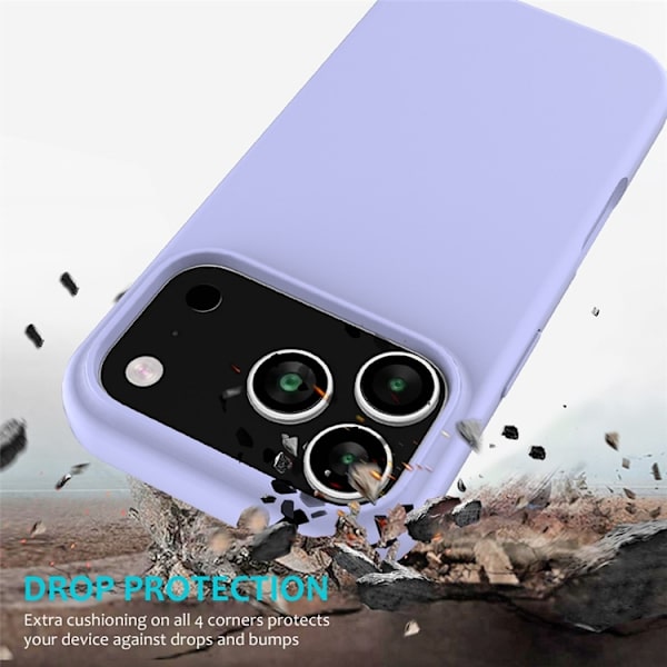 Mobilskal till iPhone 17 Pro Max Liquid Silikon - Lila Lila