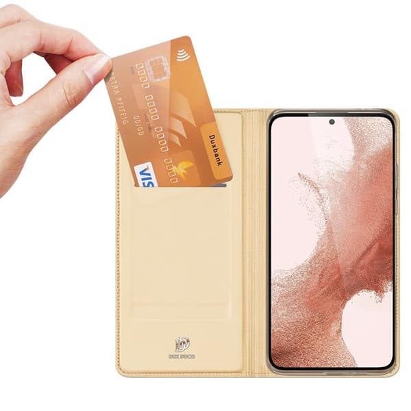 Dux Ducis Galaxy S23 Plus Plånboksfodral Skin Series - Guld Guld