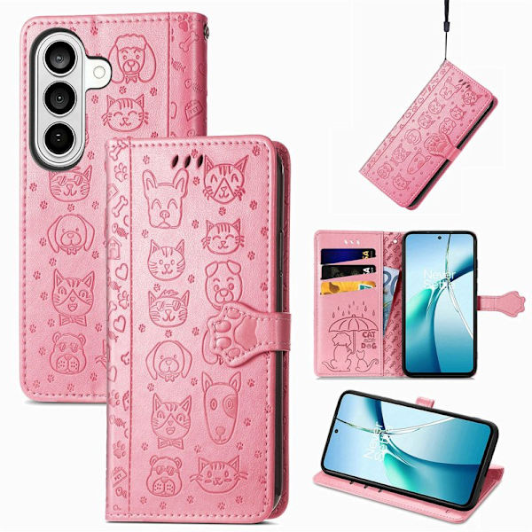 Plånboksfodral för Samsung Galaxy S26 Konstläder - Rosa