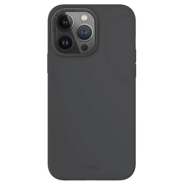 Uniq iPhone 15 Pro Max Mobilskal Magsafe Lino Hue - Charcoal Grå