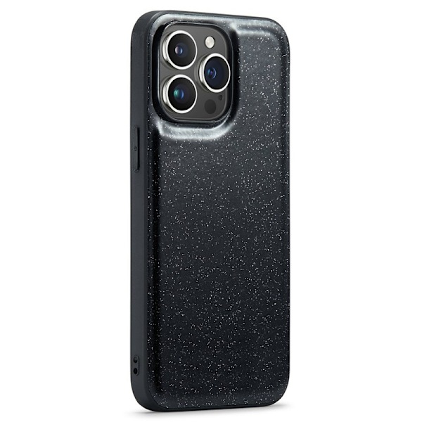 DG.MING Mobilskal till iPhone 12 Pro PU Läder Glitter Svart