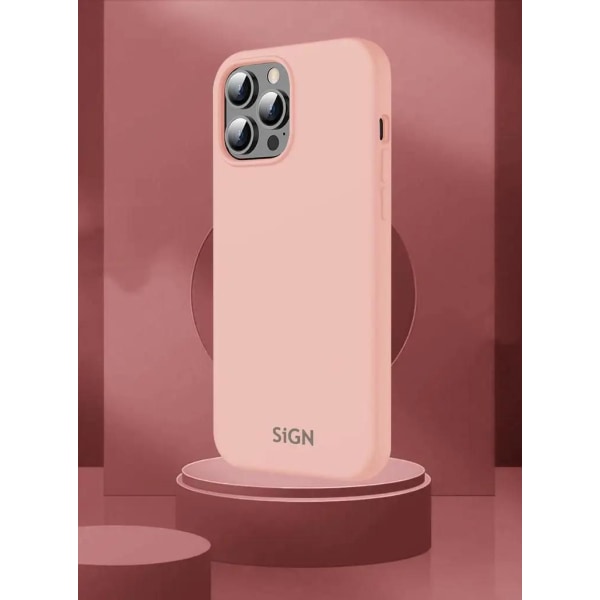 SiGN iPhone 14 Pro Skal Liquid Silicone - Sand Rosa