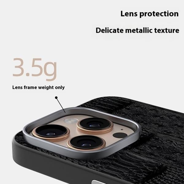 ABEEL Mobilskal till iPhone 16 Pro MagSafe Äkta Läder Svart