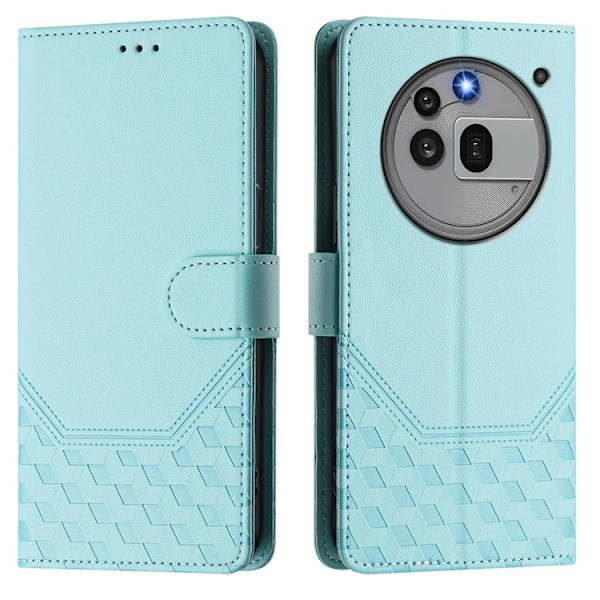 Nothing Phone (3a) Pro Plånboksfodral Imprinted Honeycomb RFID Grön