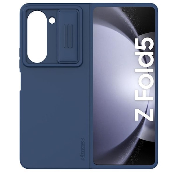 Nillkin Galaxy Z Fold 5 Mobilskal CamShield Silky Silikon - Blå