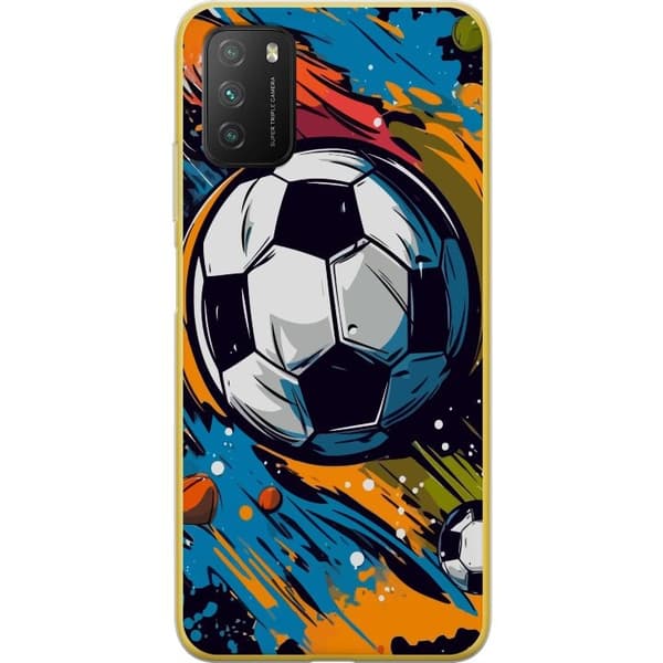 Mobilskal till Xiaomi Poco M3 med Fotbollar