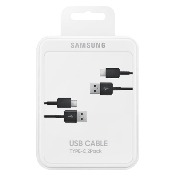 [2-Pack] Samsung USB-C till USB-A kabel 1.5m - Svart Black