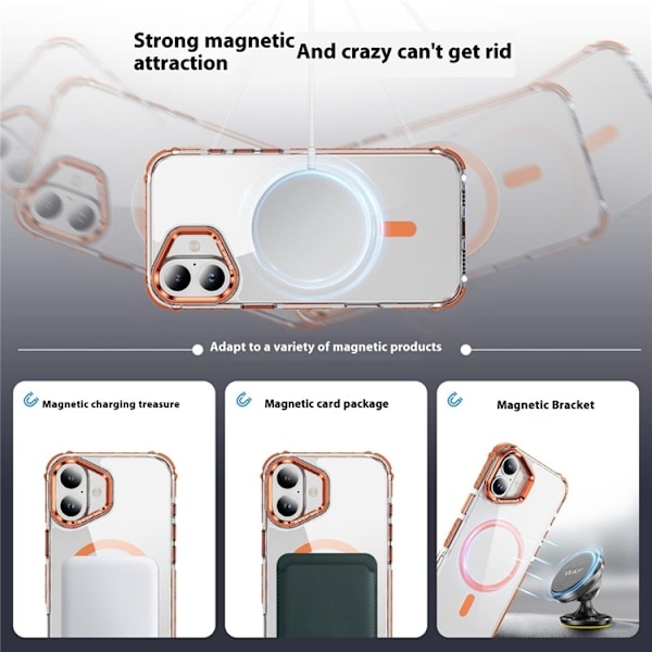 Mobilskal till iPhone 16 Plus MagSafe Kickstand - Orange Orange