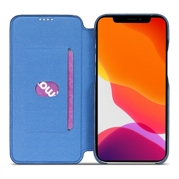 LC.IMEEKE iPhone 12 Pro Max Plånboksfodral Konstläder - Blå