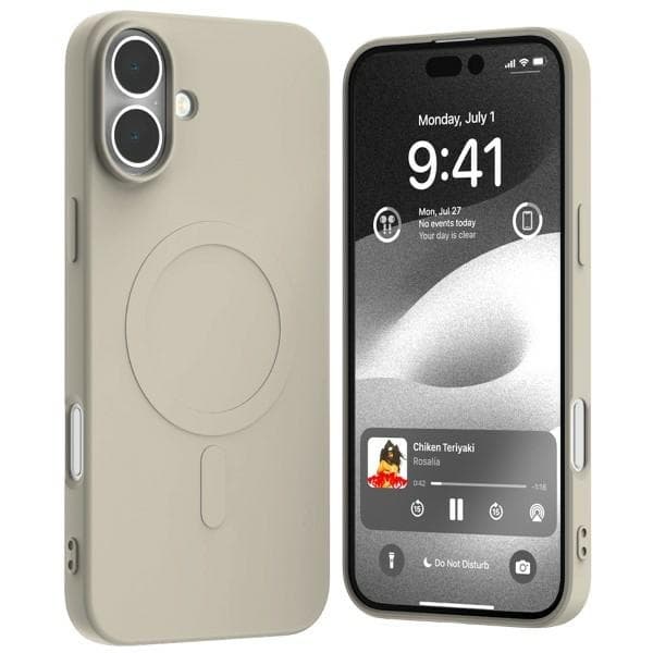 Mercury Telefontaske til iPhone 16 Plus MagSafe Semi-Silikone - Sten Beige