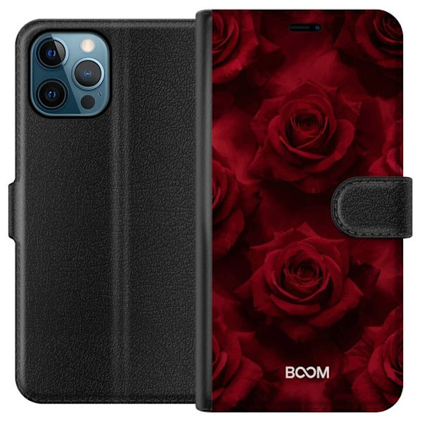 Plånboksfodral till Apple iPhone 12 Pro Max med Crimson Rose