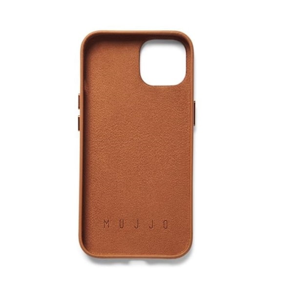 Mujjo iPhone 14 Skal Korthållare Full Läder - Tan