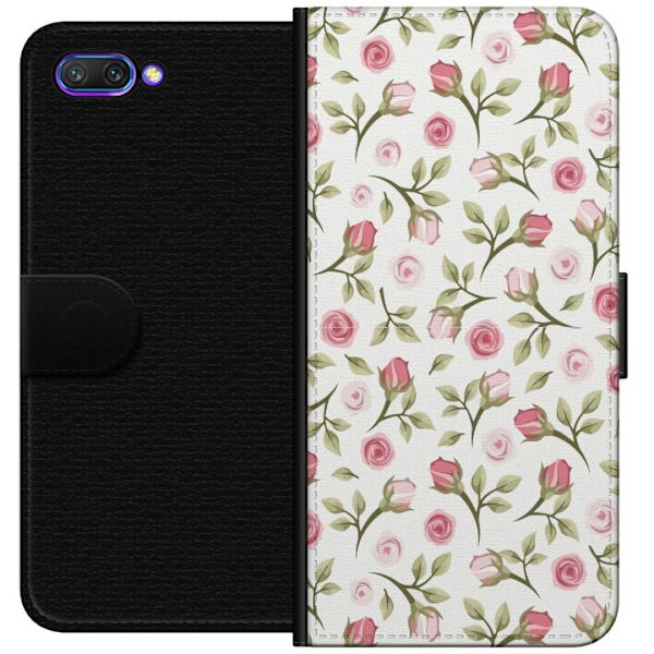 Pung etui til Honor 10 med Blomstret