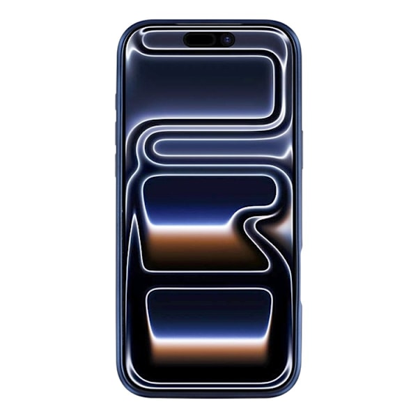 KIGC Mobilskal till iPhone 17 Pro Electroplating PC + TPU + PU - Blå Blå