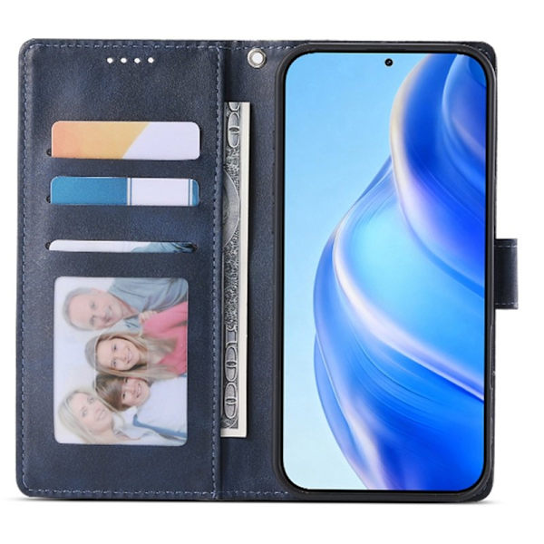 Samsung Galaxy S26 Edge Plånboksfodral Konstläder Flip - Blå