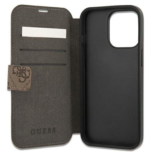 Guess 4G Big Metal Logo Cover iPhone 13 Pro Max - Brun Brown