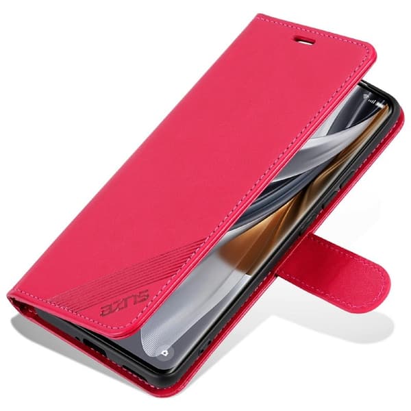 AZNS Xiaomi 14T Plånboksfodral Anti-Scratch Konstläder - Röd
