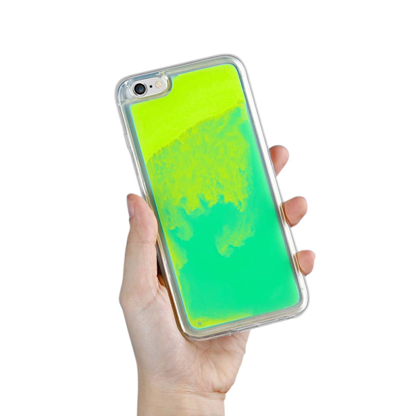 Liquid Neon Sand cover til iPhone 6/6s - Grøn Green