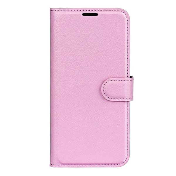 AMORUS OnePlus 15 Konstläder Plånboksfodral Litchi Shockproof - Rosa Rosa