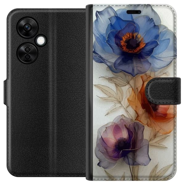 Plånboksfodral till OnePlus Nord CE 3 Lite med Silkesblommor