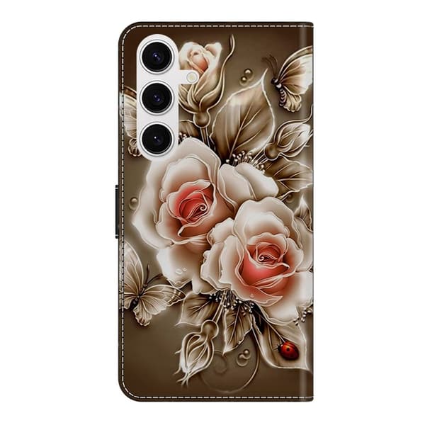 Samsung Galaxy S26 Plus Plånboksfodral Ställning Konstläder - Brun Rosé