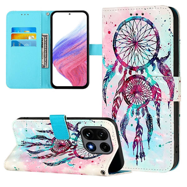 OnePlus 15 Konstläder Plånboksfodral Pattern Printing Blå