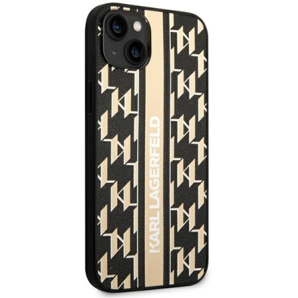 Karl Lagerfeld iPhone 14 Plus Skal Monogram Stripe - Brun