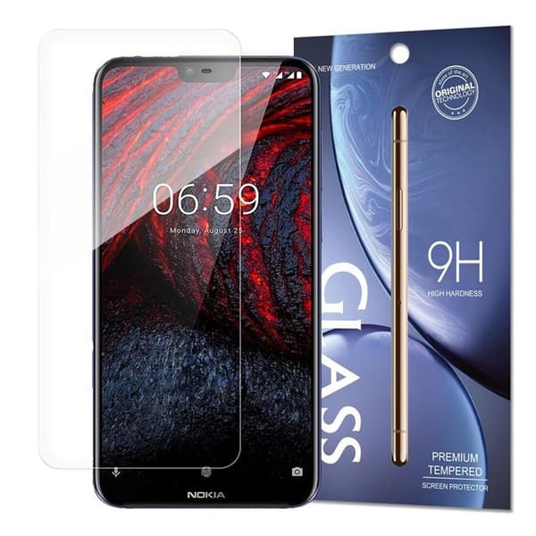 9H Härdat Glas Nokia 6.1 Plus / Nokia X6 2018 Transparent